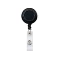 Advantus Clip On Badge Reel, Black, Dozen (75667)