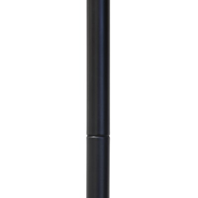 Simple Designs Sleek Essentials 54.72" Metal Floor Lamp with Round Shade, Black (LF1051-BLK)