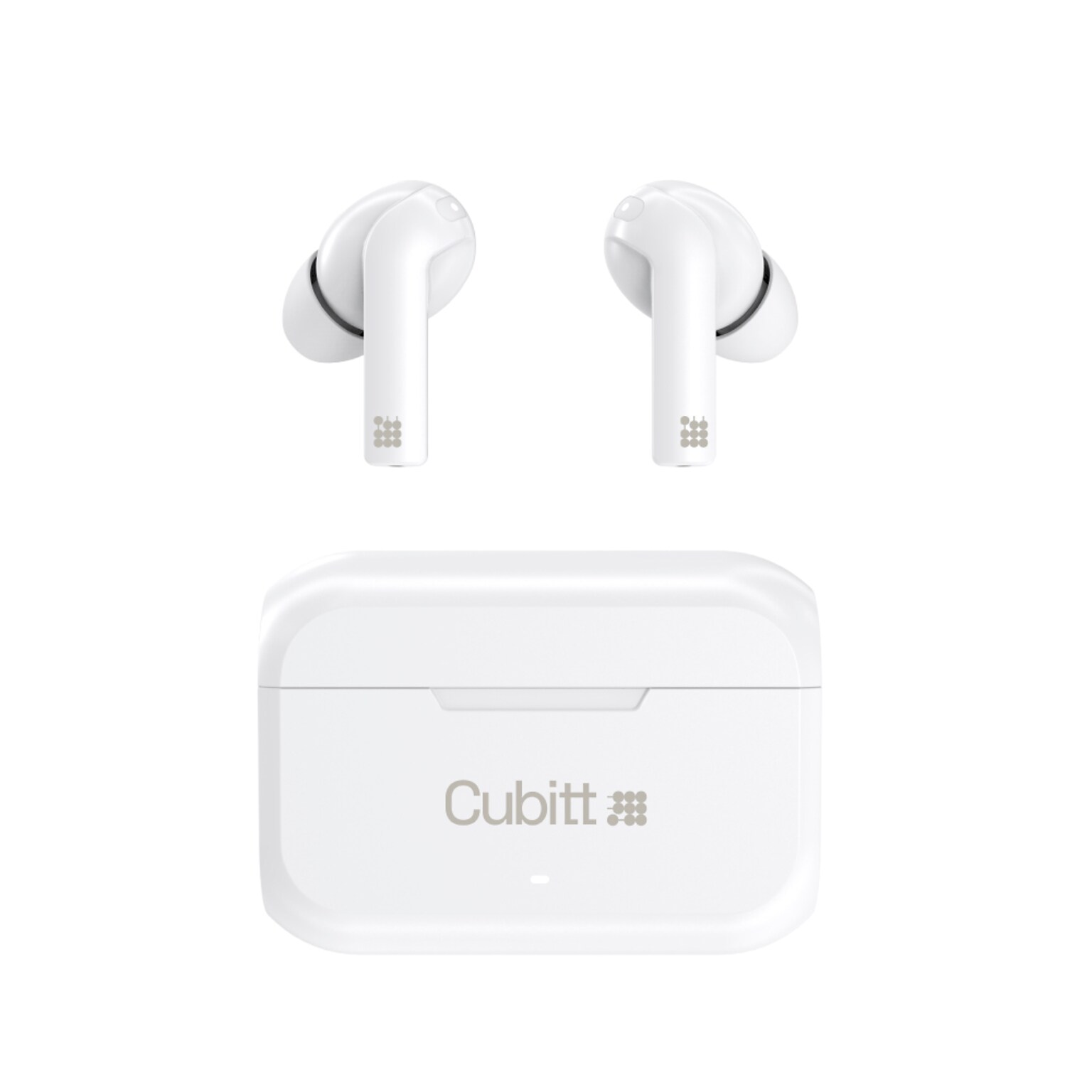 Cubitt Gen 2 Wireless Active Noise Canceling Earbuds, Bluetooth, White (CTEG2-7)