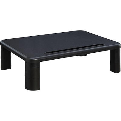 Lorell Adjustable Monitor Stand Riser, Up to 32 Monitor, Black (LLR99991)