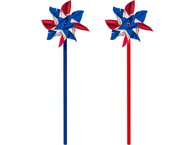 Amscan Fourth of July Pinwheels, Assorted Colors, 6/Pack, 2 Packs/Carton (210350)