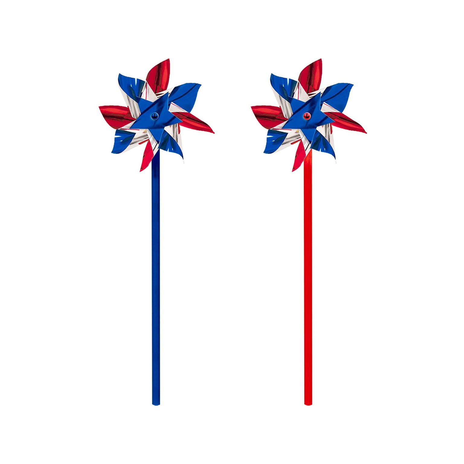 Amscan Fourth of July Pinwheels, Assorted Colors, 6/Pack, 2 Packs/Carton (210350)