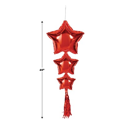 Beistle Fourth of July Star Balloons with Tassels, 2/Pack (56205-RSB)