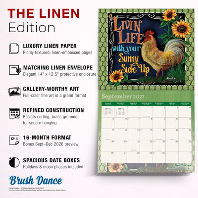2027 BrownTrout Bless This Nest 14" x 12" Monthly Wall Calendar, Assorted Colors (9798330715978)