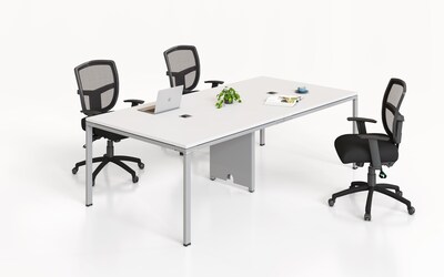 Boss Office Products Simple System 95"W Meeting Table, White (S402-WT)
