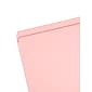 Smead Reinforced File Folder, Straight Cut, Letter Size, Pink, 100/Box (12610)