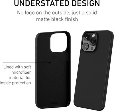 PEEL Magnetic Thin Series MagSafe Phone Case for iPhone 15 Pro Max Case, Black (I15 PROMAX MAGSAFE B)