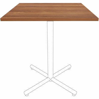 Lorell Essentials Series 36”W x 36”D 1” Thickness Square Table Top, Laminate, Walnut (LLR69961)