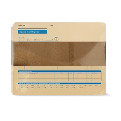 ComplyRight Employee Management File Jacket, 1 1/4" Expansion, Letter Size, Manila, 25/Pack (A3101)