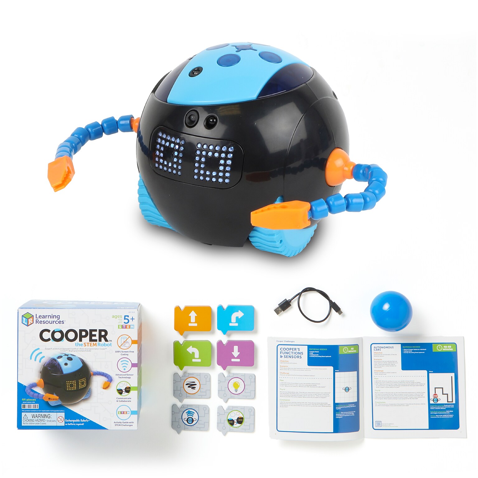 Learning Resources Cooper the STEM Robot, 3 Pieces/Pack (LER3119)