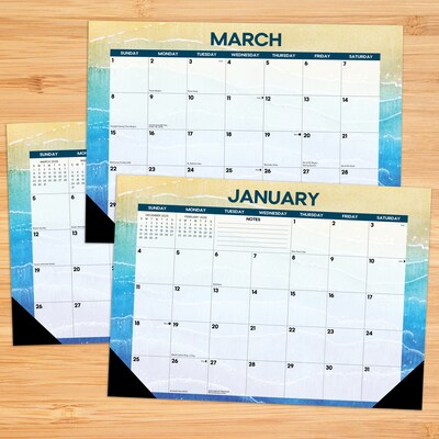 2026 Willow Creek Beaches 17 x 12 Monthly Desk Pad Calendar (57070X)