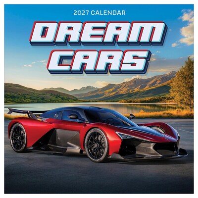 2027 TF Publishing Dream Cars 12 x 12 Monthly Wall Calendar (27-1008)