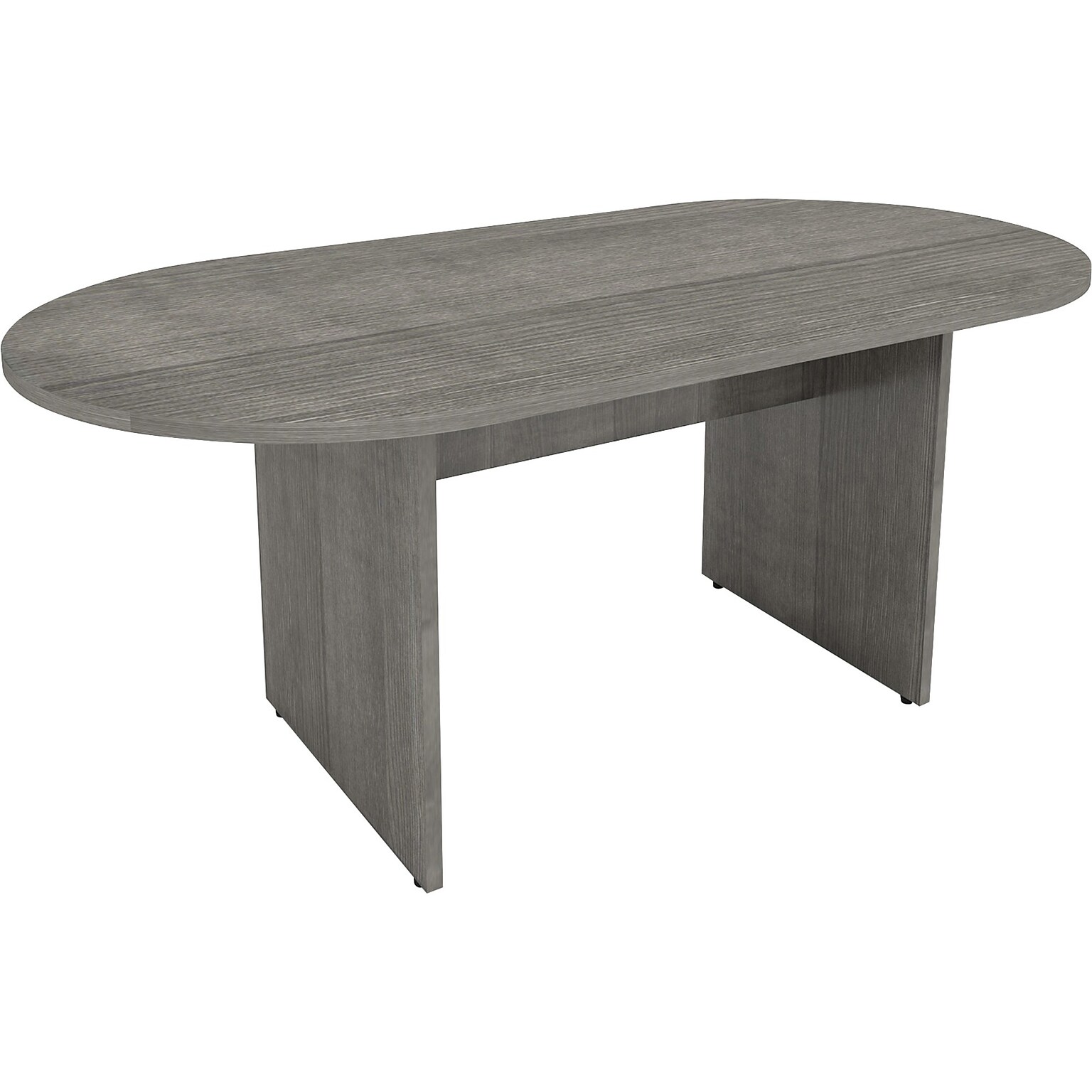 Lorell Essentials Series Oval Conference Table, 72W x 29.5D x 36H, Weathered Charcoal (LLR69569)