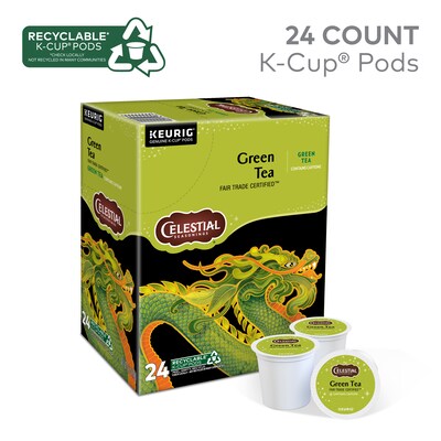 Celestial Seasonings Green Tea, Keurig® K-Cup® Pods, 24/Box (5000330010)