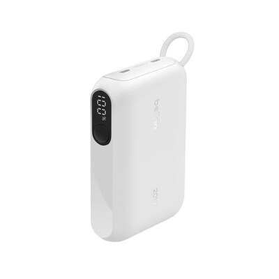 Belkin BoostCharge Power Bank, 20W, White (BPB027FQWH)