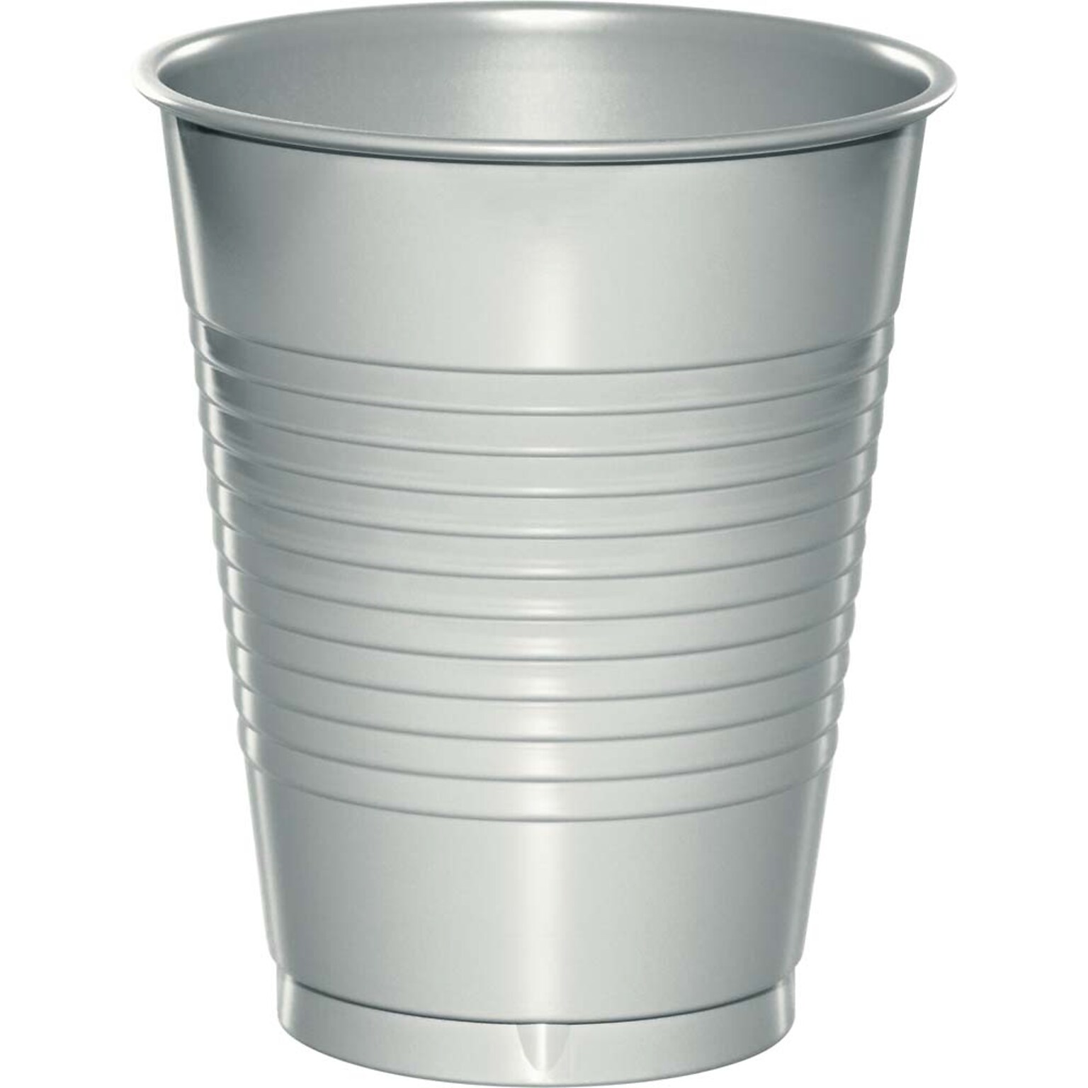 Creative Converting Touch of Color Plastic Cups, Shimmering Silver, 240/Carton (28106081)