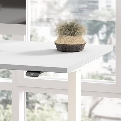 Bush Business Furniture Move 60 Series 72"W L Shaped Adjustable Standing Desk, White (M6SL7278WHWK)