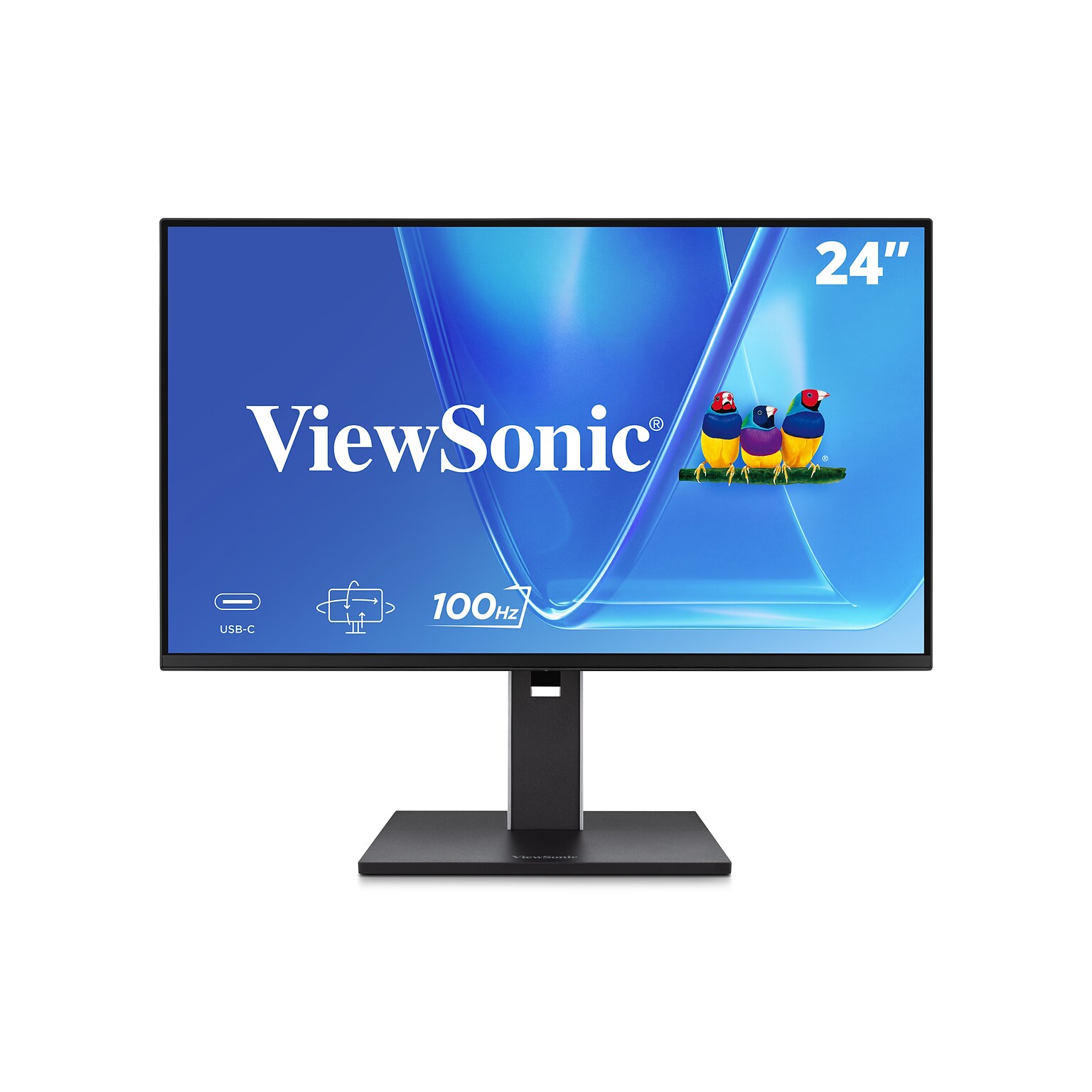 ViewSonic Ergonomic 24 FHD 100Hz LCD Monitor, Black (VG2452)