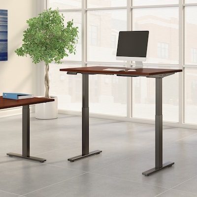 Bush Business Furniture Move 60 Series 48"W Electric Height Adjustable Standing Desk, Hansen Cherry (M6S4824HCBK)