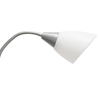 Simple Designs 67" Silver Metal Medusa Floor Lamp with 5 Adjustable White Cone Shades (LF2006-SVW)