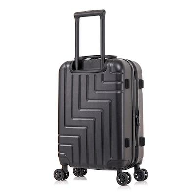 DUKAP Zahav 21.04" Hardside Carry-On Suitcase, 4-Wheeled Spinner, TSA Checkpoint Friendly, Black (DKZAH00S-BLK)