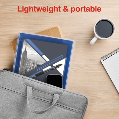 Staples Heavy Duty 1/2" 3-Ring Flexible Poly Binders, Blue (ST62610)