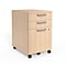 Union & Scale™ Essentials 3-Drawer Vertical File Cabinet, Mobile/Pedestal, Letter/Legal, Natural, 21