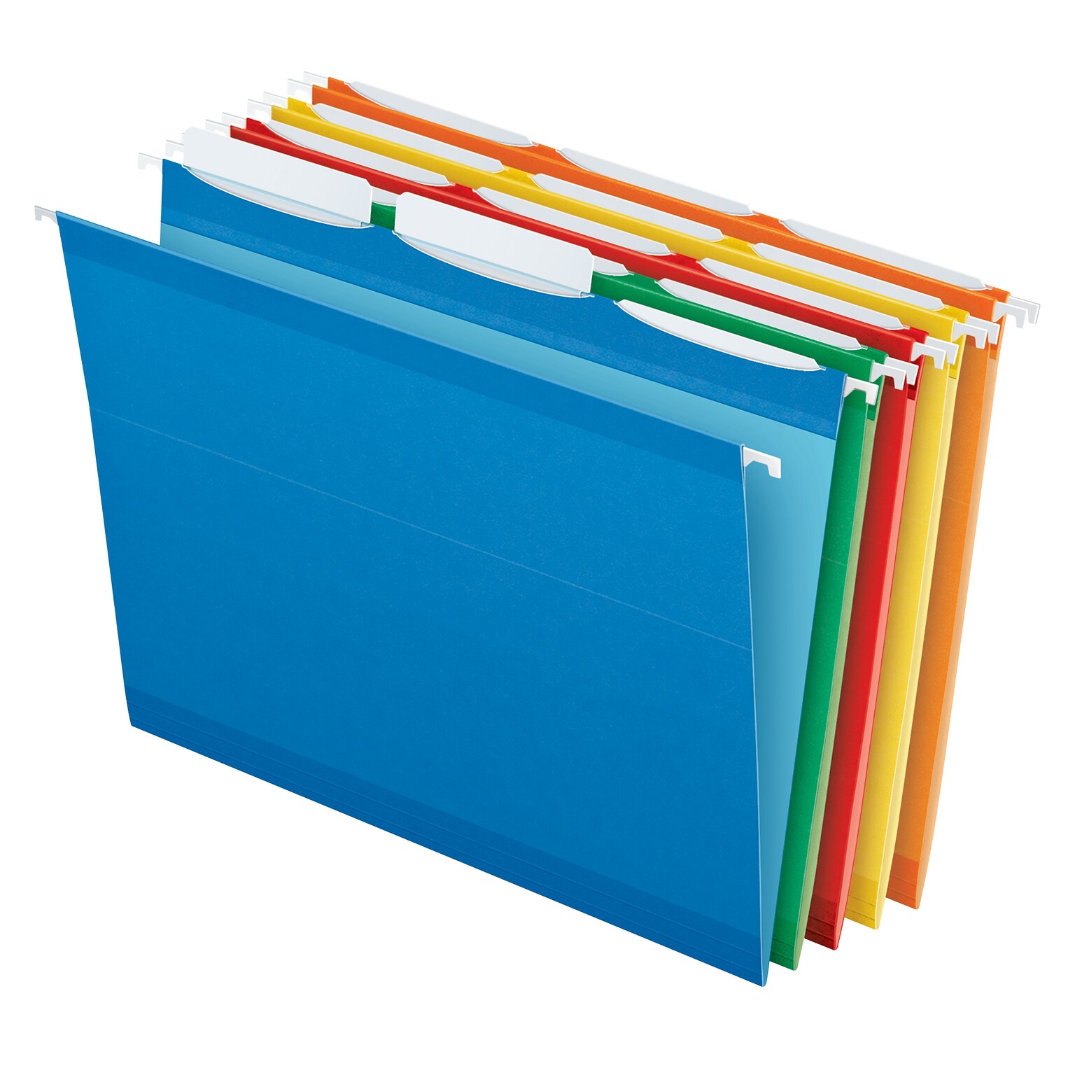 Pendaflex Ready-Tab 10 Premium Reinforced Hanging File Folder, 3-Tab, Letter, Assorted Colors, 25/Box (42621)