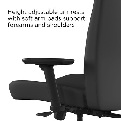 Union & Scale™ Workplace2.0™ Task Chair Upholstered 2D, Adjustable Arms, Iron Ore Fabric, Synchro Tilt (54144)