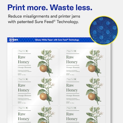 Avery Rectangle Laser/Inkjet Multipurpose Labels, White, 8 Labels/Sheet, 10 Sheets/Pack (19479311219)