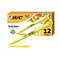 BIC Brite Liner Stick Highlighter, Chisel Tip, Yellow, Dozen (65550)