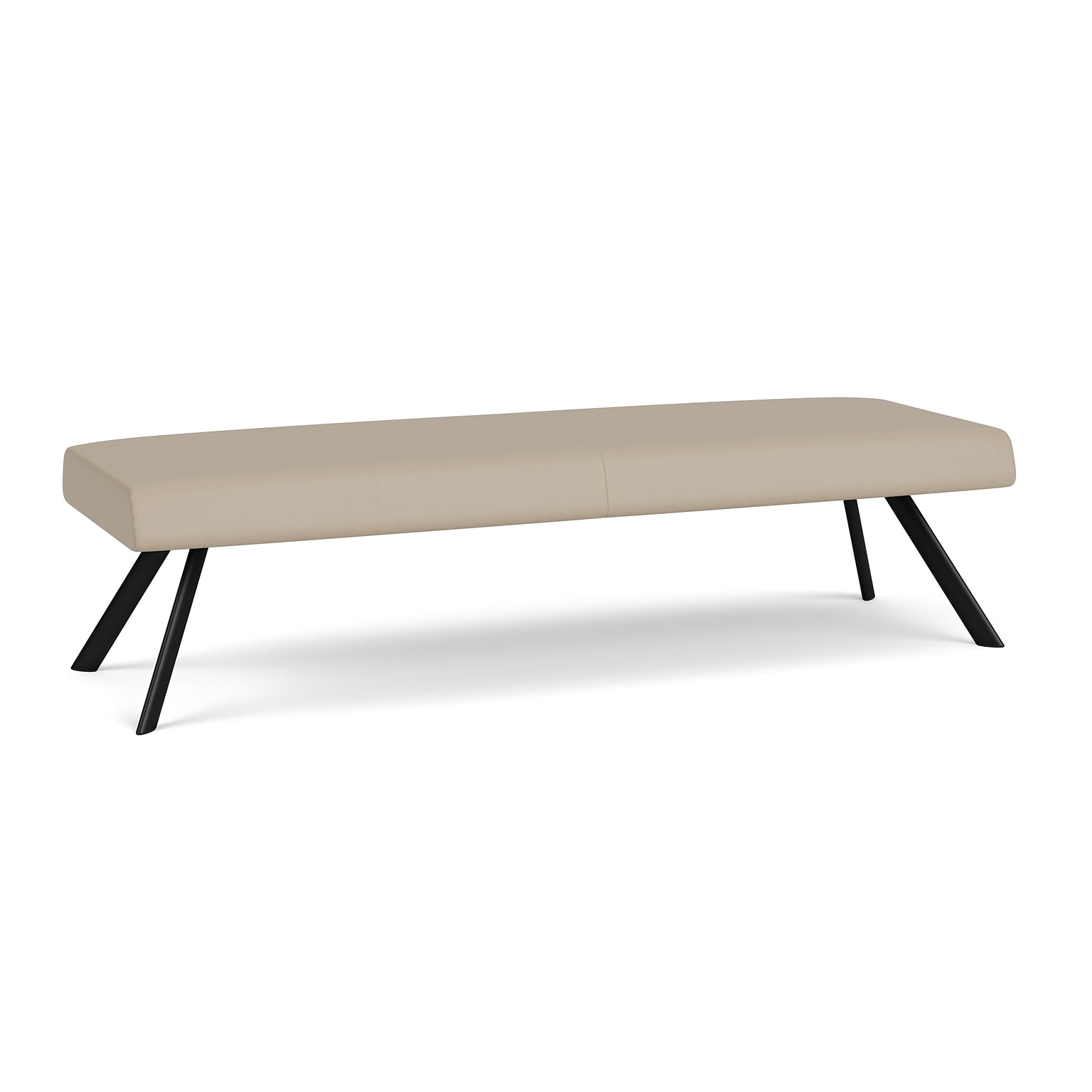 Lesro Willow Vinyl 3-Seat Bench, Patriot Plus Concrete/Black (WL3001.SBK-01PPCN)