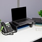 Mind Reader Adjustable Dual Monitor Stand Desktop Organizer, Black (MDFMOND-BLK)