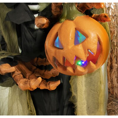 Haunted Hill Farm Life-Size Poseable Pumpkin Man (HHPUMP-2FLS)