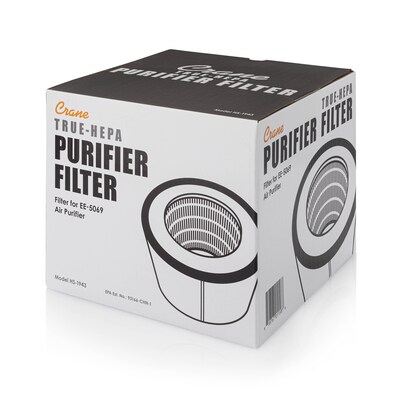 Crane True HEPA Air Purifier Replacement Filter for EE-5069 (HS-1943)