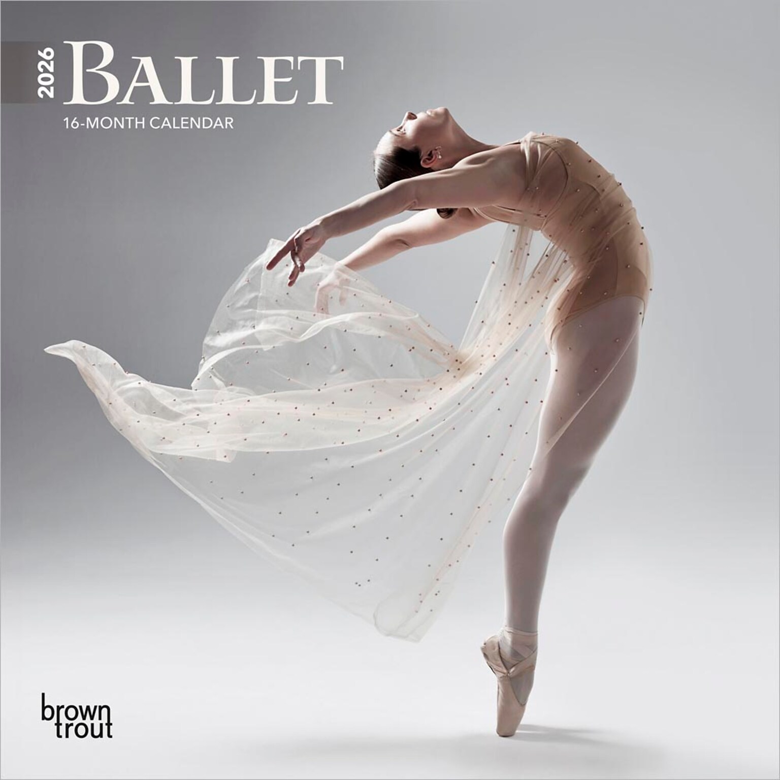 2026 BrownTrout Ballet 7 x 7 Monthly Wall Calendar (9798330702299)