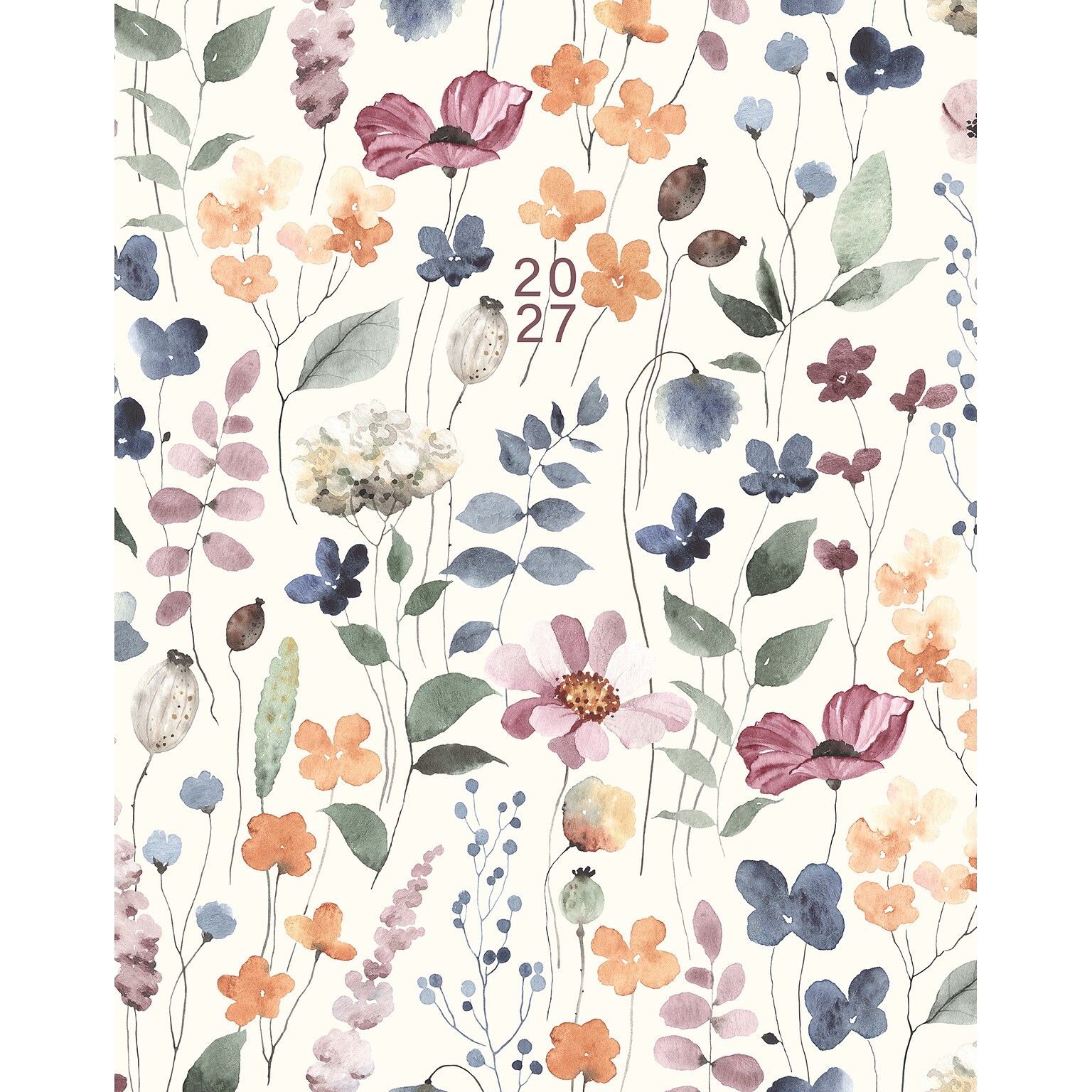 2027 Willow Creek Garden Botanical 6.5 x 9.5 Monthly Desk Calendar, Assorted Colors (66393)