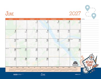2026-2027 House of Doolittle Seasonal Holiday 22" x 17" Academic Yearly Wall Calendar (1395-27)