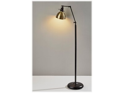 Simplee Adesso Alden 61" Antique Bronze Floor Lamp with Bell Shade (SL3708-26)