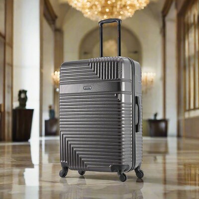 InUSA Resilience 29.52 Hardside Suitcase, 4-Wheeled Spinner, TSA Checkpoint Friendly, Coal (IURES00L-COA)