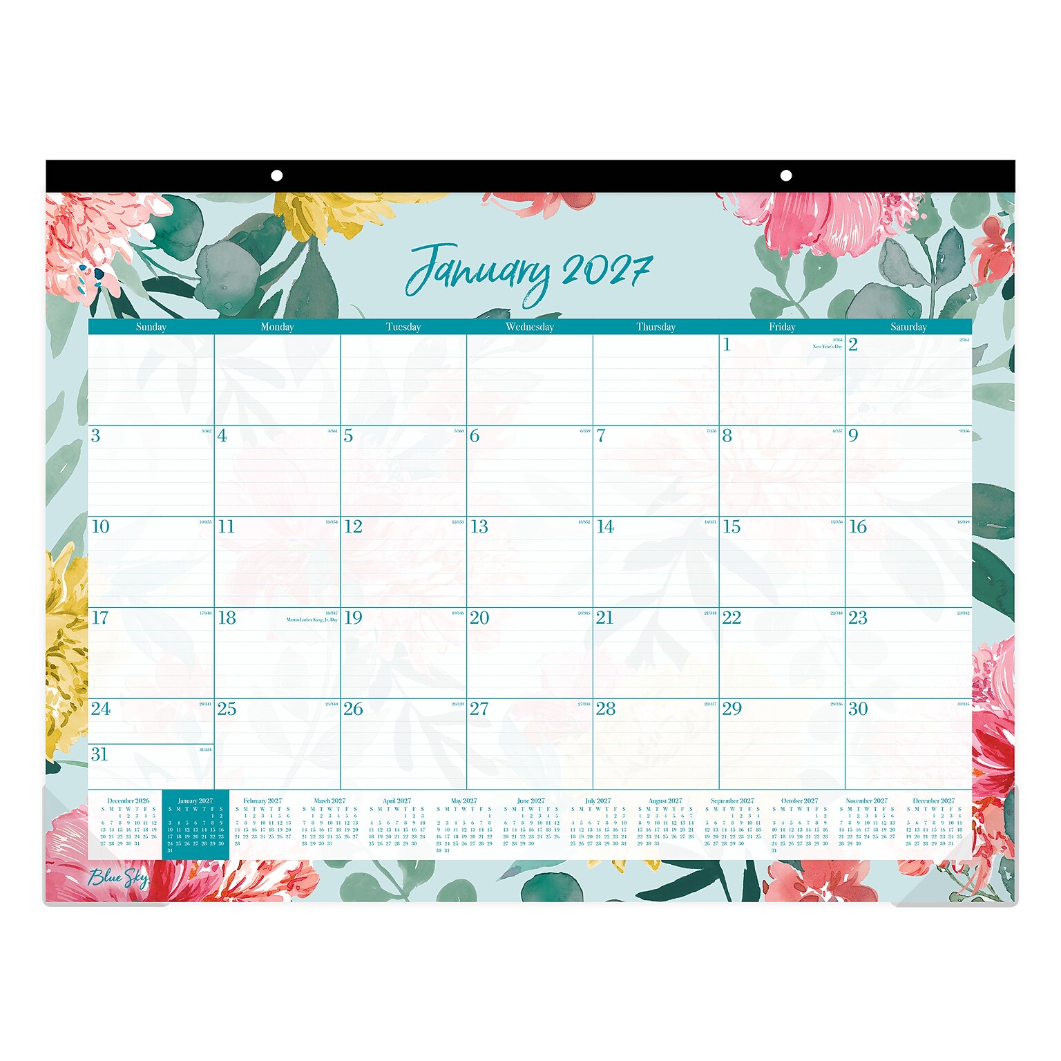 2027 Blue Sky Reflections 22 x 17 Monthly Desk Pad Calendar (117886-27)