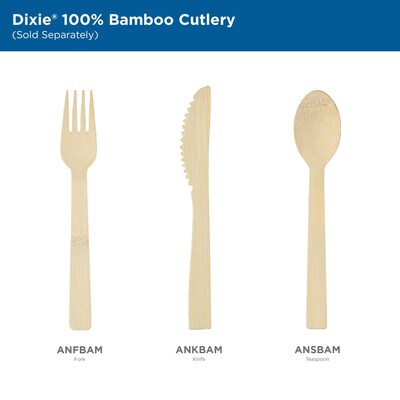 Dixie Compostable Bamboo Fork, Brown, 1000/Box (ANFBAM)