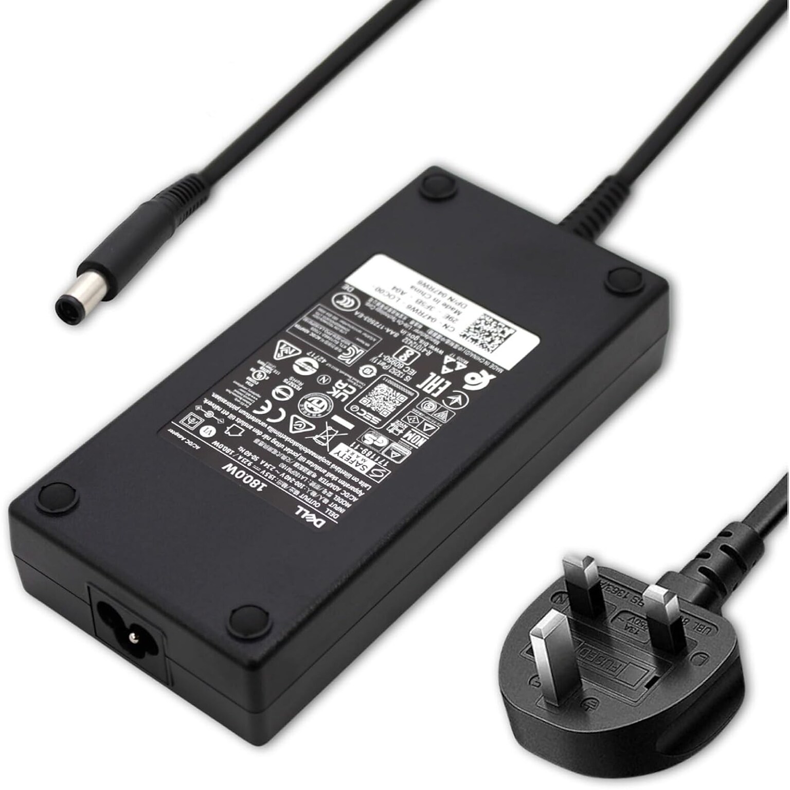 Dell 180W Power Adapter for Alienware Notebooks & Precision Mobile Workstations, Black (074X5J)