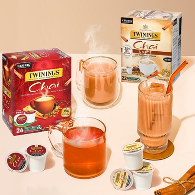 Twinings Chai Latte Black Tea, Keurig® K-Cup® Pods, 22/Box (TNA78919)
