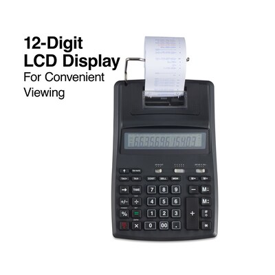 Staples 12-Digit Desktop Printing Calculator, Black (ST44780-CC)