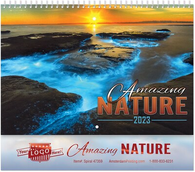 Custom Coronado Amazing Nature Spiral Wall Calendar