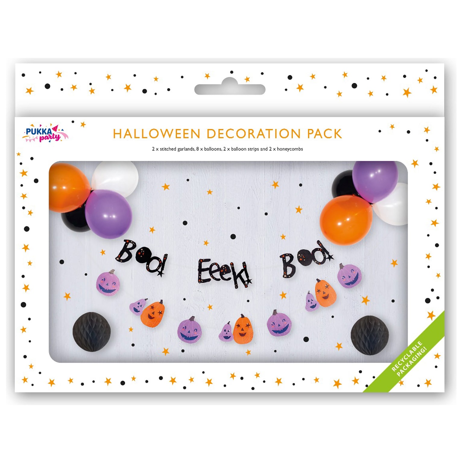 Pukka Party Halloween Decoration Pack, Assorted Colors (PTY499)
