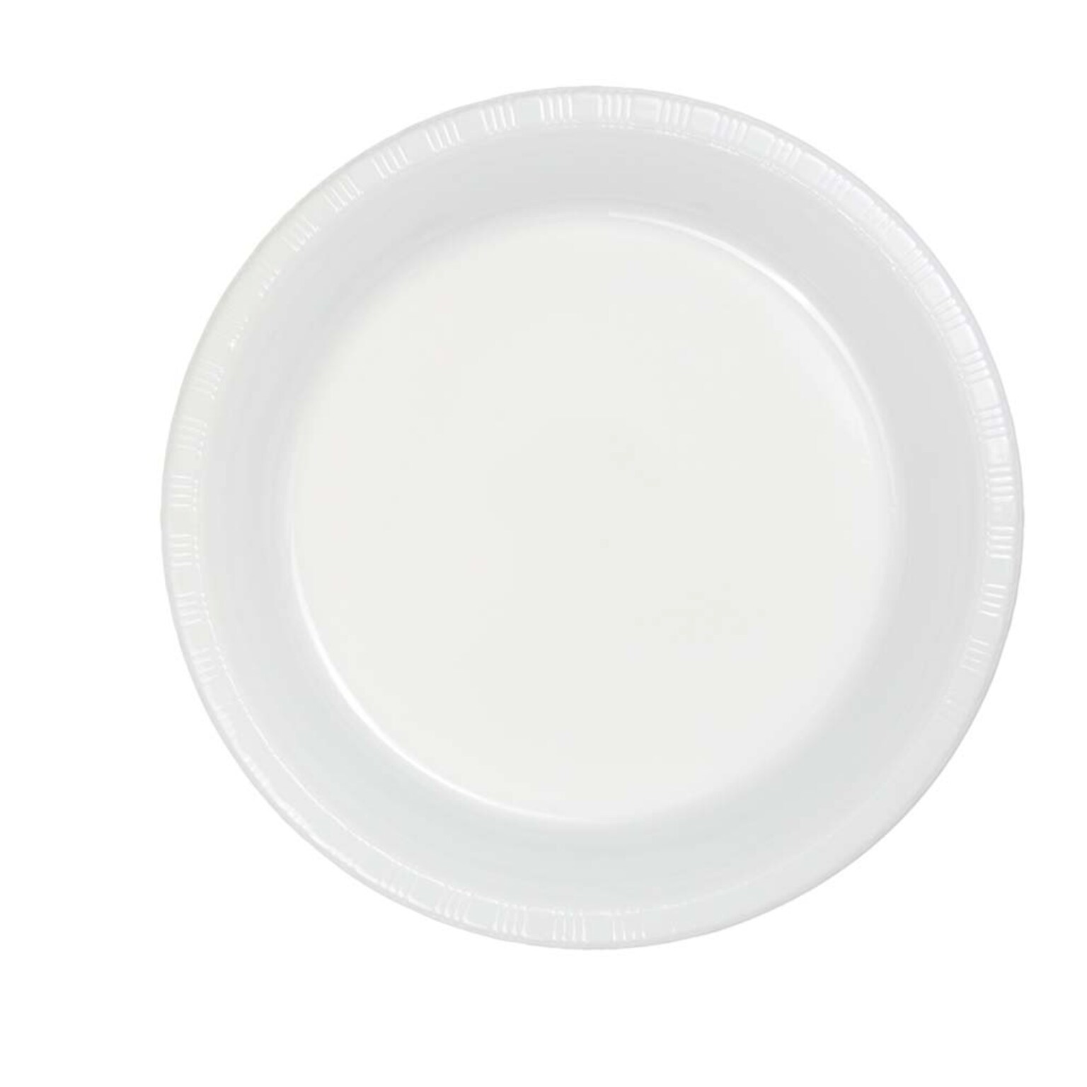 Creative Converting Touch of Color Plastic Banquet Plates, White, 240/Carton (28000031)