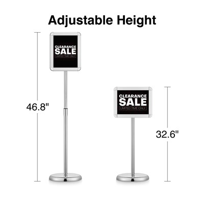 Quill Brand® Sign Holder, 8.5" x 11", Metallic (28069)