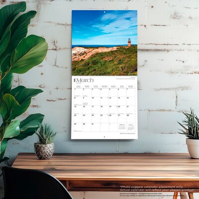 2026 BrownTrout Massachusetts Wild & Scenic 12" x 12" Monthly Wall Calendar (9798330704521)